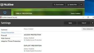 McAfee Endpoint Security screenshot