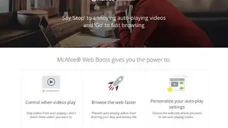 McAfee Web Boost screenshot
