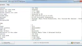 MediaInfoXP screenshot