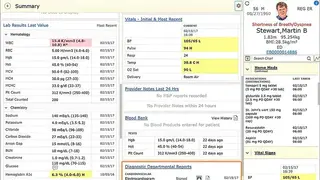 Meditech screenshot