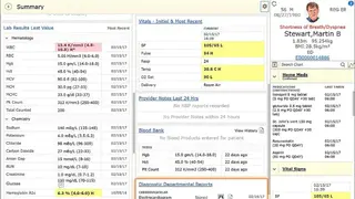 Meditech Electronic Health Records screenshot
