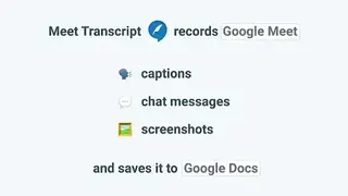 Meet Transcript screenshot