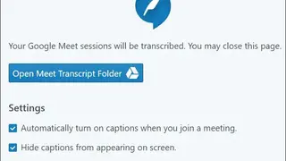 Meet Transcript screenshot