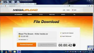 MegaUpload screenshot