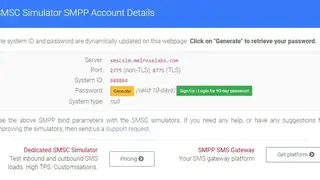 Melrose Labs SMSC Simulator screenshot