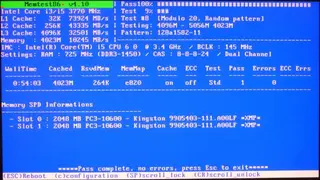 Memtest86+ screenshot