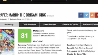 Metacritic screenshot