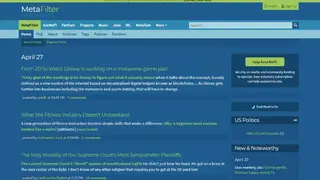 MetaFilter screenshot