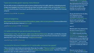 MetaFilter screenshot