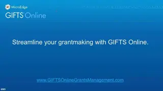 MicroEdge GIFTS screenshot