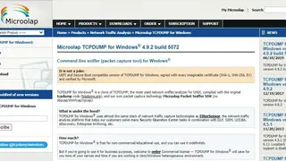 Microolap TCPDUMP screenshot