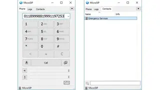 MicroSIP screenshot