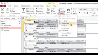 Microsoft Access screenshot