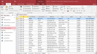 Microsoft Access screenshot