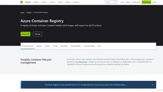 Microsoft Azure Container Registry screenshot
