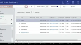 Microsoft Data Catalog screenshot