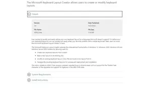 Microsoft keyboard layout creator screenshot