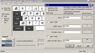 Microsoft keyboard layout creator screenshot