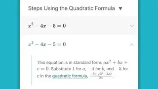 Microsoft Math Solver screenshot