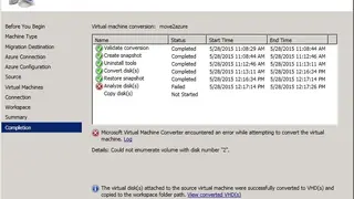 Microsoft Virtual Machine Converter screenshot