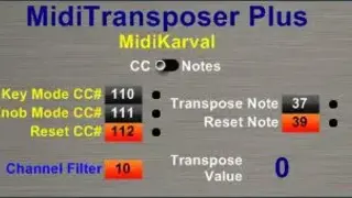 MidiTransposer screenshot