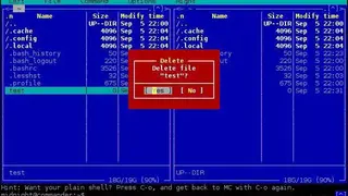 Midnight Commander screenshot