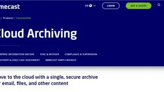 Mimecast Cloud Archive screenshot