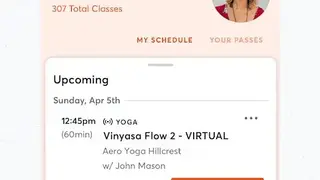 Mindbody screenshot