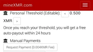 Minexmr.stream screenshot