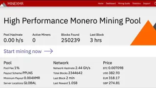 Minexmr.stream screenshot