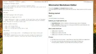 Minimalist Markdown Editor screenshot