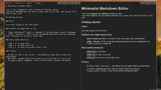 Minimalist Markdown Editor screenshot