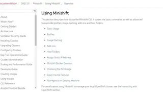 Minishift screenshot