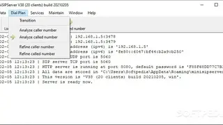 miniSIPServer screenshot