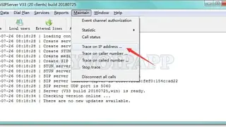 miniSIPServer screenshot