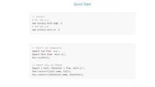 Mint-UI screenshot