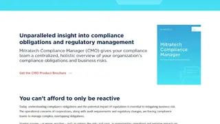 Mitratech Compliance Manager (CMO) screenshot