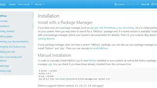 MkDocs screenshot