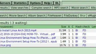 MLDonkey screenshot