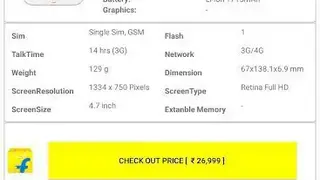 Mobile Price App screenshot