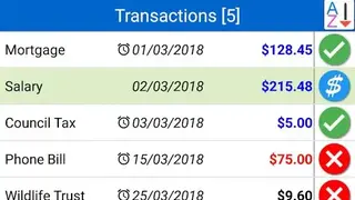 MoBill Budget screenshot
