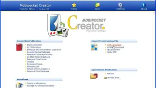 Mobipocket eBook Creator screenshot