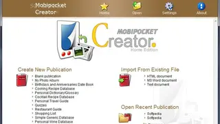 Mobipocket eBook Creator screenshot