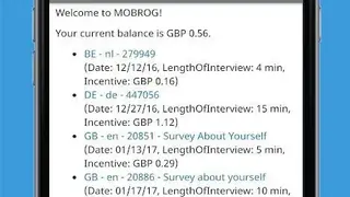 MOBROG Survey App screenshot