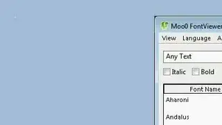 Moo0 Font Viewer screenshot