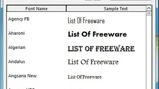 Moo0 Font Viewer screenshot
