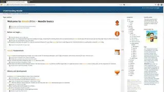 Moodle screenshot