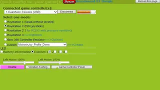MotionInJoy DS3 Tool screenshot