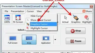 Mouse pointer highlight screenshot