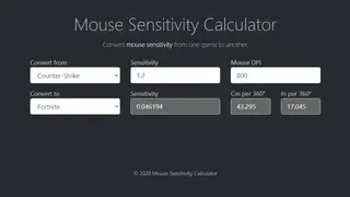 Mouse Sensitivity Calculator screenshot